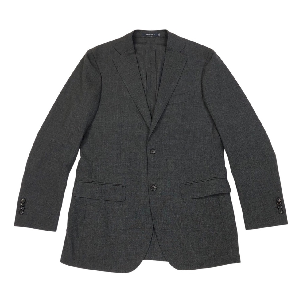 SUITSUPPLY Havana Single Breasted Traveller Wool Blazer Men's 42L Slim Gray